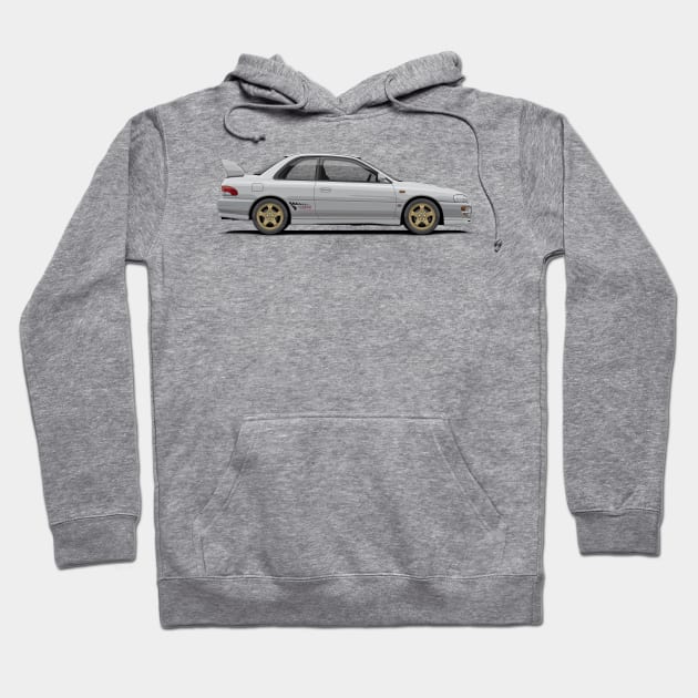 Impreza WRX Coupe (GC8F) Silver Hoodie by ARVwerks